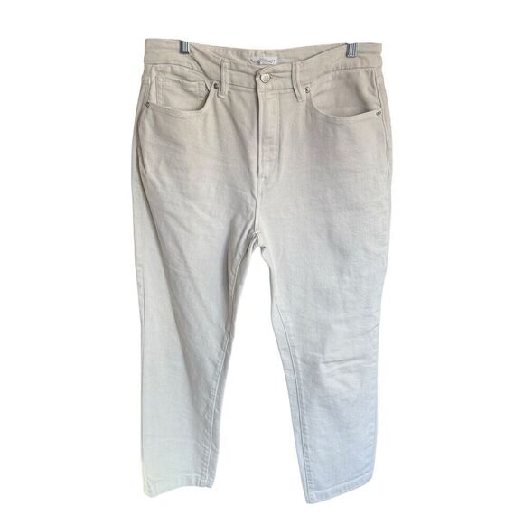 Good American Classic High Rise Straight Leg Jeans Size 12 / 31 GCVF802PT Bone - Picture 1 of 10